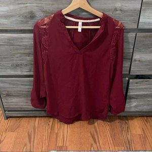 Burgundy dress top